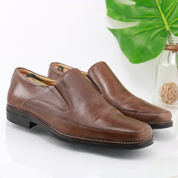Sandro Moscoloni Mens Jacob Venetian Loafer Size 9 D Tan Leather Slip On Shoe - Picture 12 of 12